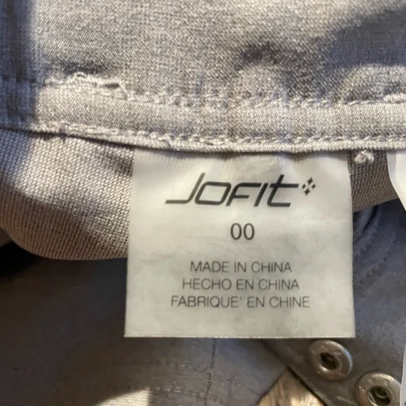 Jofit Shorts Gray and Purple Activewear Golf with Belt - size 00 - Picture 7 of 7